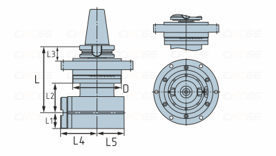 BT40-AG90-D6-77 Угловая фрезерная головка