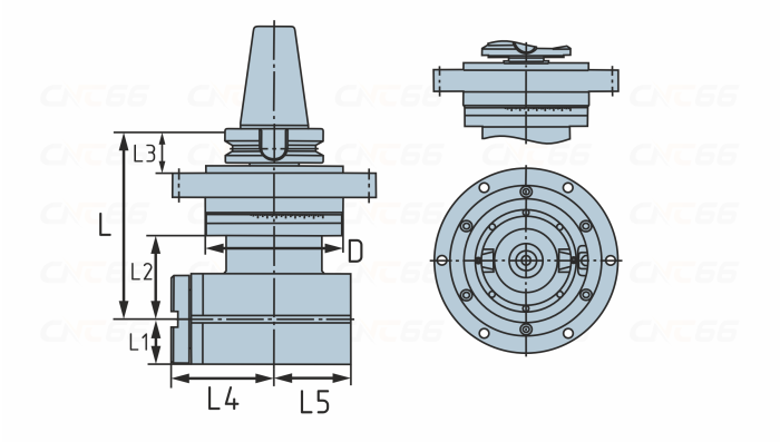 BT40-AG90-D6-77 Угловая фрезерная головка