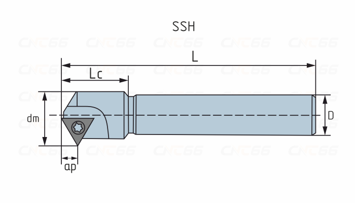 SSH-C12-15-110-1T 60° Фреза фасочная со сменными пластинами