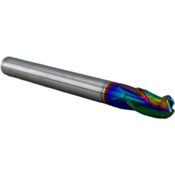 Фреза сферическая твердосплавная 3 зуба, AL-DLC, 4х10х2х50L,R1