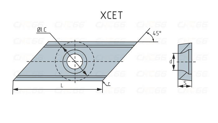 XCET310404ER-ZP15  Пластина фрезерная
