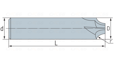 PMK43.z4.10.XX.72.SRF25 TiAlN Фреза для радиусных фасок твердосплавная по металлу