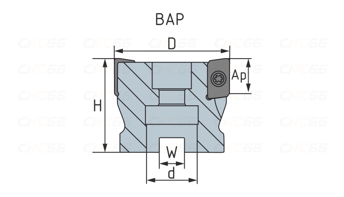 BAP400R-50-22-5T Фреза торцевая насадная