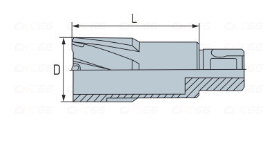 DNTC-30140 Корончатое сверло по металлу, TCT, 14*35 мм, универсальный хвостовик 19 мм