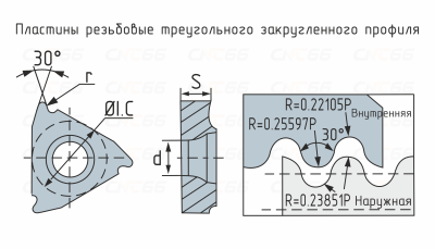 RT16.01W-8RD-YBG201 Пластина резьбовая