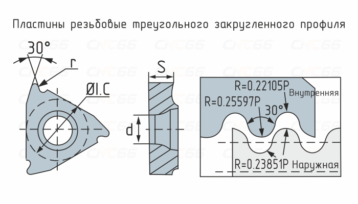 RT16.01W-8RD-YBG201 Пластина резьбовая
