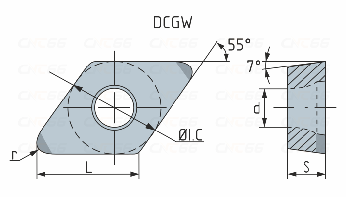 2NU-DCGW11T304-KBN910 Пластина для точения с напайками PCBN
