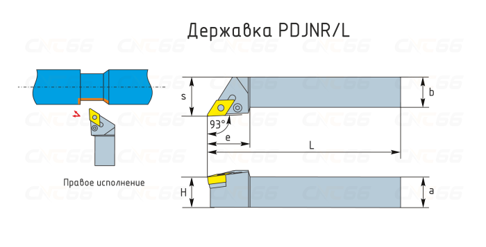 PDJNL2525M11 Резец токарный (державка) по металлу