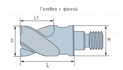 S4GP16085235M8-JF530M Сменная фрезерная головка с фаской