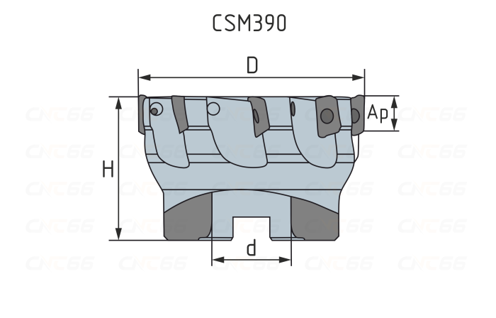 CSM390-125B4011-ZN08 Фреза торцевая насадная