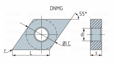 DNMG150608R-VF-TN618 Пластина токарная WASEK