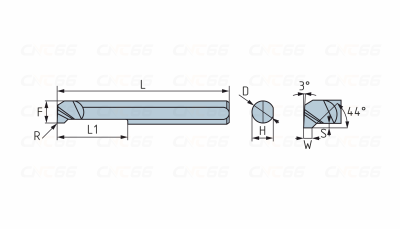 PSBDR4-10L-R0.2-KTX Мини-резец для обработки внутренних фасок