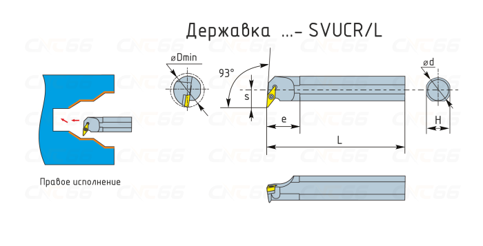 S25S-SVUCR16 Резец токарный (державка) расточной по металлу