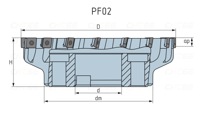 PF02.09A22.050.05 Фреза торцевая насадная