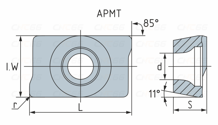 APMT1135PDER-DL-1020 Пластина фрезерная