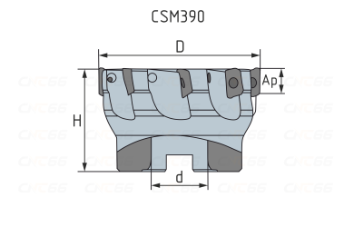 CSM390-063A2205-ZN08-42CRMO Фреза торцевая насадная со сменными пластинами