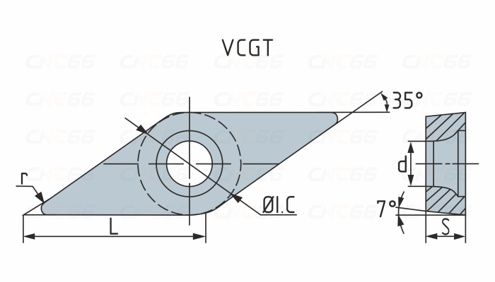 VCGT110304-AK-HRK10 Пластина токарная