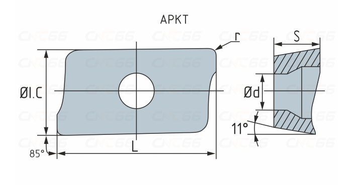 APKT11T304-LH-YD101 Пластина фрезерная ZCC-CT