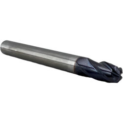 Фреза сферическая твердосплавная 4 зуба, HRC70, 4x10x4x50L,R1,5