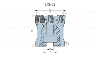 EXN03R-050-A22-8T Фреза торцевая насадная со сменными пластинами