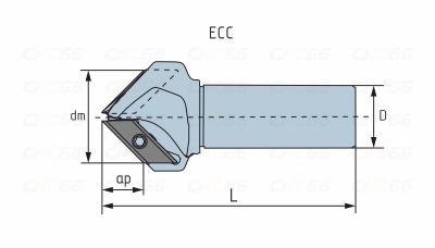 ECC17005R-C12-75-2T Фреза фасочная 30°