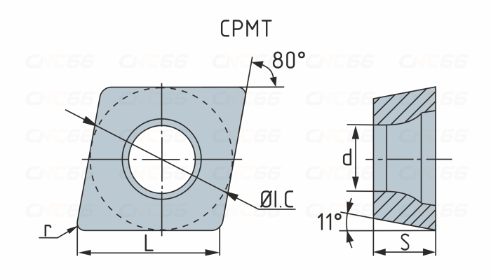 CPMT080204-DX536 Пластина токарная