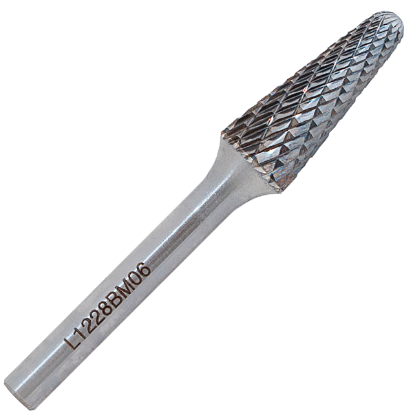 Борфреза сфероконическая L 06х13 M03 двойная насечка