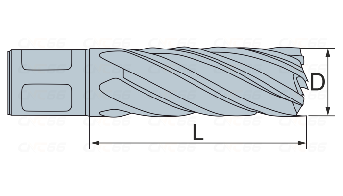 DNHX-40360 Корончатое сверло по металлу, HSS-E, 36*50 мм, хвостовик Weldon 3/4