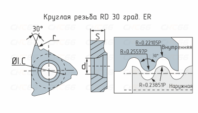 16ER10RD DM215 Пластина резьбовая