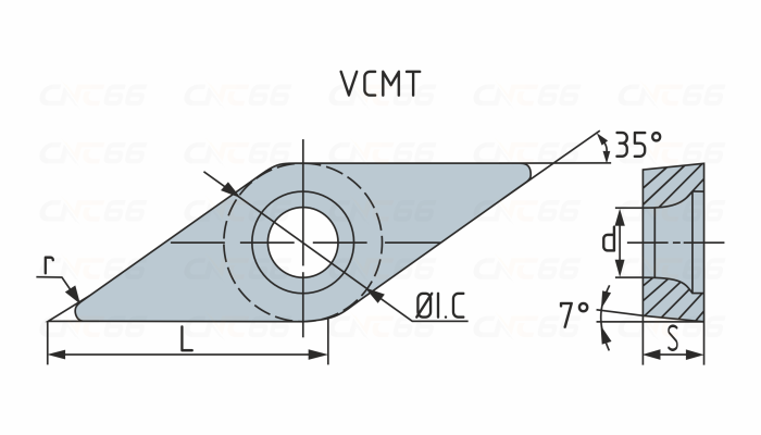 VCMT160408-SM3-1020 Пластина токарная