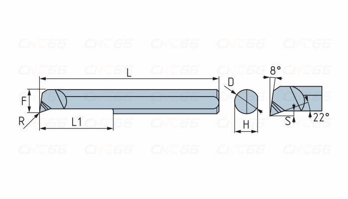 PSBPR6-20L-R0.2-KTX Мини-резец для продольного растачивания
