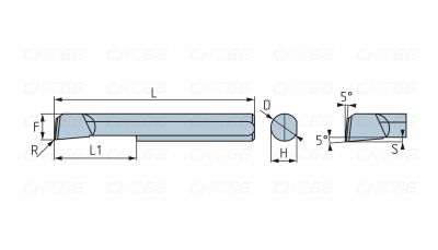 PSBTR5-20L-R0.05-KTX Мини-резец для продольного растачивания