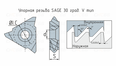 27VNR-60SAGE DM215 Пластина резьбовая