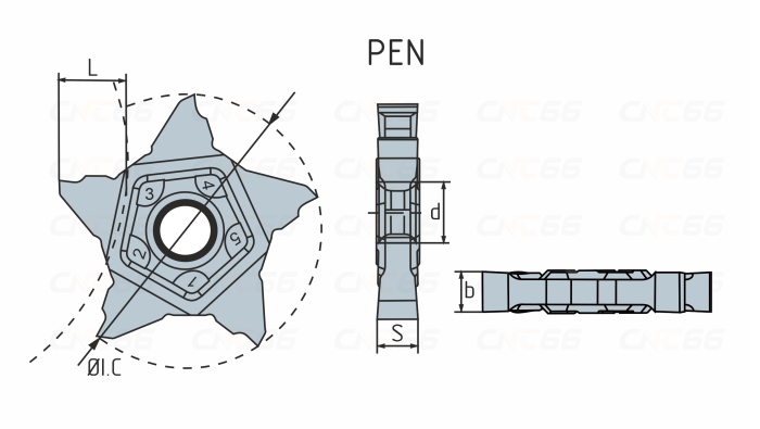 PEN24-050S-DM415 Пластина отрезная, канавочная