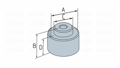 EDM-3A-210039-H15 Винтовой домкарат из нержавеющей стали (нижняя часть) высота 15 мм