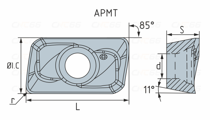 APMT1604PDER-FM-HS5130 Пластина фрезерная
