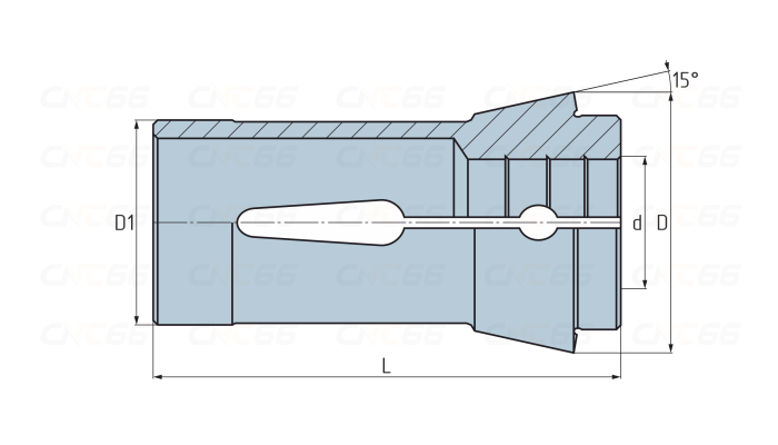 DIN6343-F48-R22 Зажимная цанга 173E / F48 внутренний профиль цанги Круг 22 мм