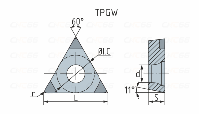 3NU-TPGW090204-KBCN800 Пластина для точения с напайками PCBN