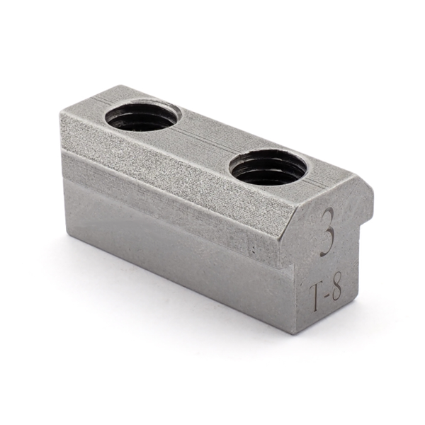 T-08 сухарь пазовый (Т-гайка М12) для токарного патрона со сквозным отверстием Тип 1, комплект 3 шт.